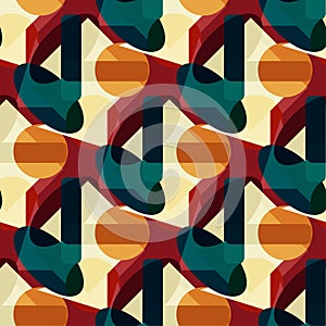 Bright graffiti geometric seamless pattern grunge effect