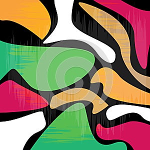 Bright graffiti template. Stylish background multicolored.