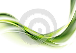 Bright green abstract flowing dynamic waves background