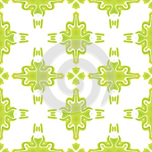 Bright green abstract seamless pattern