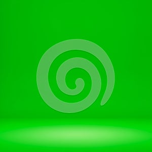 Bright green background with a subtle gradient effect, creating a spotlight-like