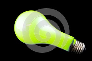 Bright Green Light Bulb