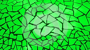 Bright green mosaic stones