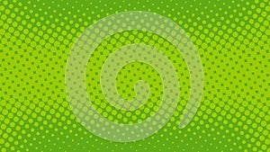 Bright green pop art background in retro comic book style with halftone dot design, vector illustration eps10