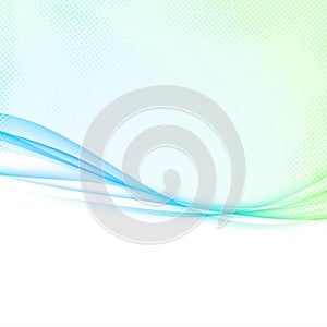 Bright green to blue colorful abstract modernistic border layout