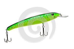 Bright green wobbler lure