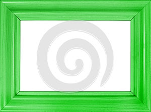 Bright green wooden frame