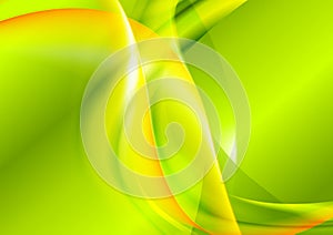 Bright green yellow waves design