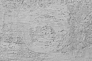 Bright Grey Grunge Plastered Wall Stucco Texture, Horizontal Detailed Natural Scratch Grungy Gray Coarse Rustic Textured