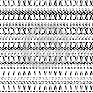 Bright grey monochromic ethnic geometric seamless pattern