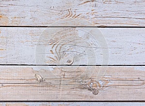Bright grunge background. weathered boards horizontal lines. wood texture