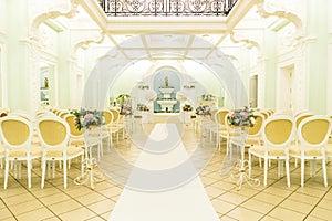 Bright hall for wedding ceremonies