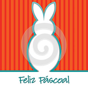 Bright Happy Easter bunny card