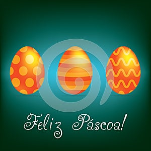 Bright Happy Easter Egg card