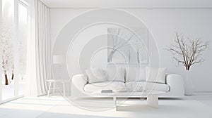 bright home interior white