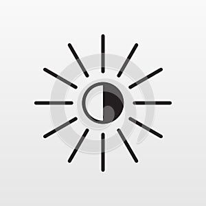 Bright icon isolated. Light sun vector. Modern flat pictogram, business, marketing, internet concept
