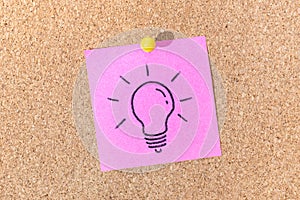 Bright Idea or Creative process concept