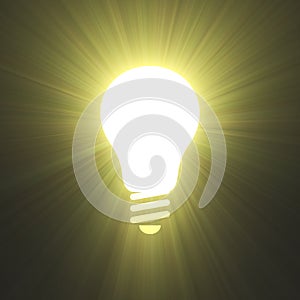 Bright idea invention energy lightbulb symbol