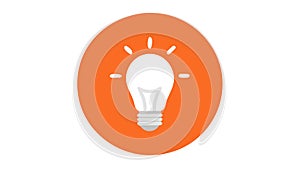 Bright Idea Light Bulb Icon for Innovation and Creative Solutions, vector design Generative AI