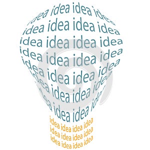 Bright idea light bulb invention symbol