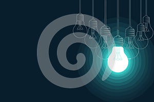 Bright Idea One Light Bulb Shines Among Many