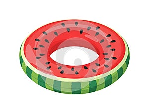 Bright inflatable watermelon ring float for summer fun
