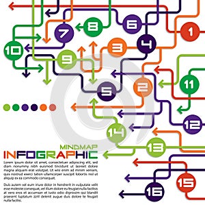 Bright infographic arrows