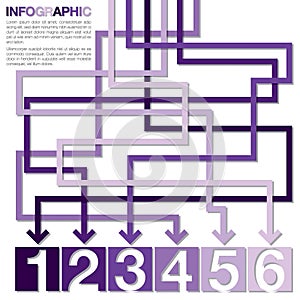 Bright infographic arrows