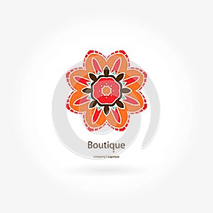 Bright juicy logo. Beautiful circular logos. Logo for boutique, sweets. Company logo, mark, emblem, element. Simple geometric logo