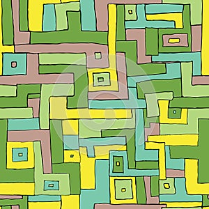 Bright labyrinth seamless pattern