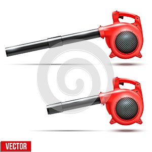 Bright Leaf garden blower. Vector Illustration.