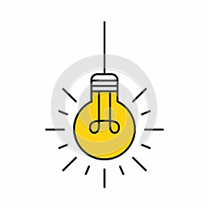Bright Light Bulb flat icon