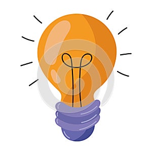 bright light bulb icon