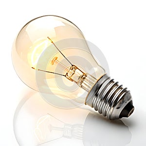 Bright light bulb isolated