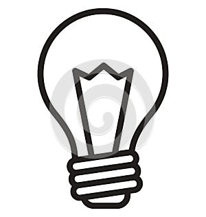 Bright light bulb Isolated Vector icon that can easily modify or edit Bright light bulb Isolated Vector icon that can easily modi