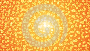 Bright Lights, Bokeh and Glittering Sparkles Blast in Orange and Yellow Background