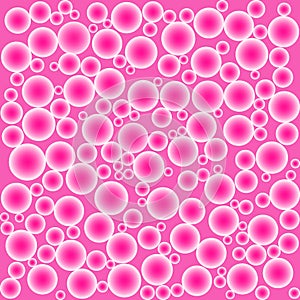 Bright lovely plastic pink colored background with pink circles pattern