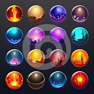 bright magic sphere game ai generated