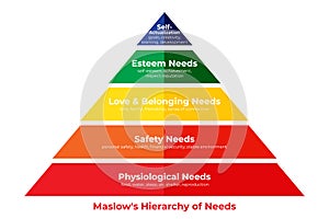 Bright Maslow's Hierarchy of Needs Pyramid Illustration