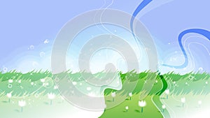 Bright meadow background