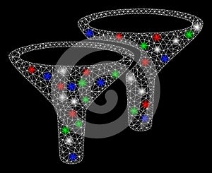 Bright Mesh 2D Filters with Light Spots