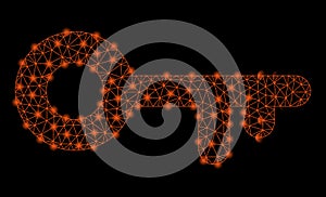 Bright Mesh Wire Frame Access Key with Flash Spots