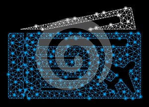 Bright Mesh Wire Frame Airtickets with Flash Spots