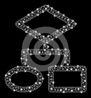 Bright Mesh Wire Frame Algorithm with Flare Spots