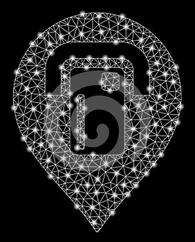 Bright Mesh 2D ATM Map Pointer with Flare Spots