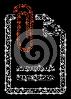 Bright Mesh Network Attach Document with Flare Spots