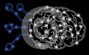 Bright Mesh 2D Brain Computer Interface with Light Spots
