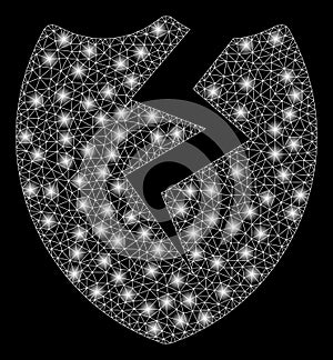 Bright Mesh 2D Broken Shield with Light Spots