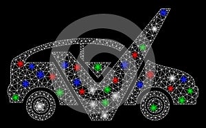 Bright Mesh Carcass Approved Car with Flare Spots