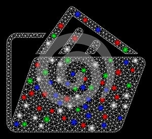 Bright Mesh Carcass Document Folder with Flare Spots